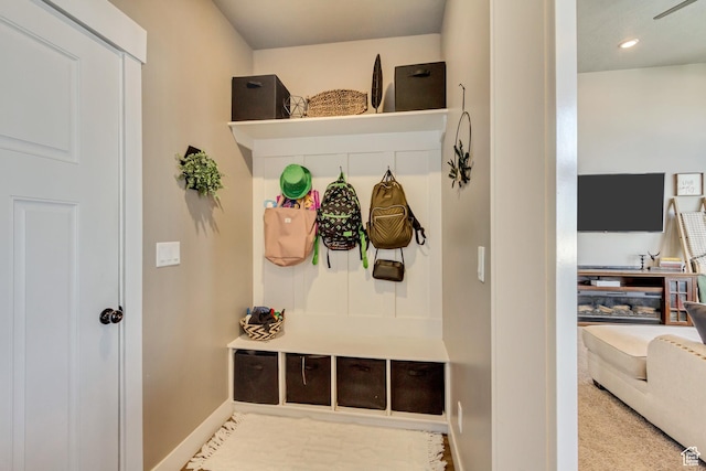 542 W Coyote Ridge Rd Unit 20, Grantsville, UT 84029 - mudroom featuring baseboards and recessed lighting