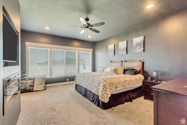 542 W Coyote Ridge Rd Unit 20, Grantsville, UT 84029 - bedroom featuring carpet floors, recessed lighting, and a ceiling fan