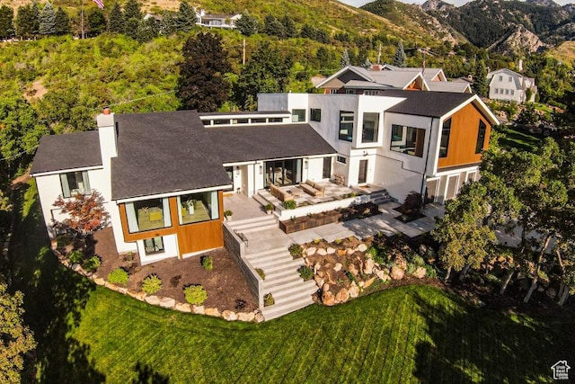 4155 S Parkview Dr, Salt Lake City, UT 84124 - exterior space with a yard and a mountain view