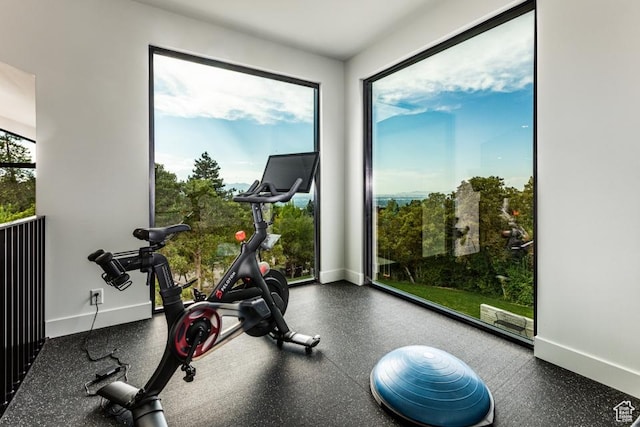 4155 S Parkview Dr, Salt Lake City, UT 84124 - exercise room featuring baseboards