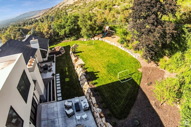 4155 S Parkview Dr, Salt Lake City, UT 84124 - drone / aerial view featuring a mountain view