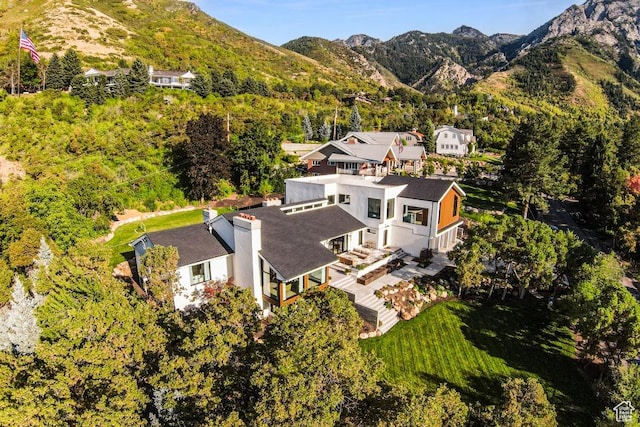 4155 S Parkview Dr, Salt Lake City, UT 84124 - drone / aerial view featuring a mountain view