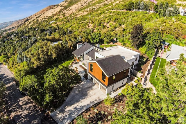 4155 S Parkview Dr, Salt Lake City, UT 84124 - birds eye view of property with a mountain view