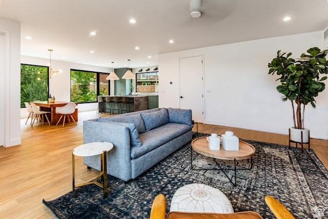 4155 S Parkview Dr, Salt Lake City, UT 84124 - living area featuring recessed lighting and wood finished floors