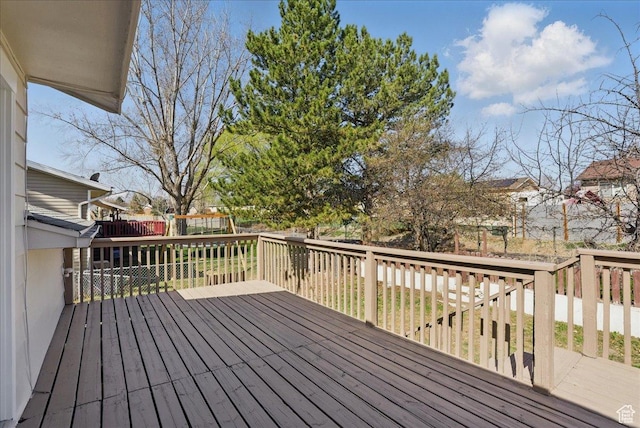 view of wooden terrace