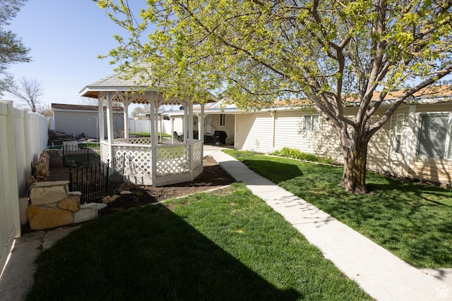 145 S 100 E, Redmond, UT 84652 - view of yard featuring a gazebo, a patio, and fence private yard