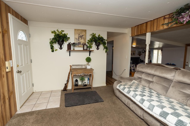 145 S 100 E, Redmond, UT 84652 - living room featuring light carpet and light tile patterned floors