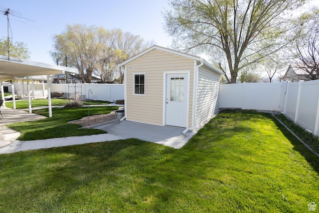 145 S 100 E, Redmond, UT 84652 - view of outdoor structure with a fenced backyard and an outbuilding