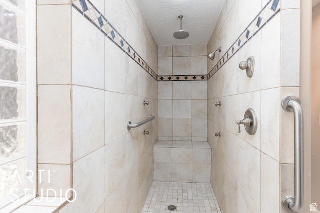 260 S 10450 E, Huntsville, UT 84317 - bathroom featuring a tile shower and a textured ceiling