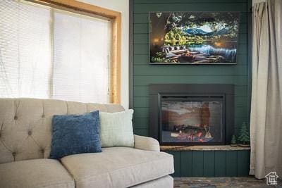 48 E 2nd N, Manila, UT 84046 - living area featuring a fireplace