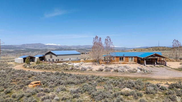 19185 N 11250 E, Mount Pleasant, UT 84647 - back of house with an outbuilding, a mountain view, and an exterior structure