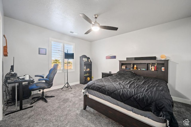 1976 E 1200th Cir N, St George, UT 84770 - carpeted bedroom with visible vents, baseboards, and a ceiling fan