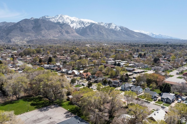 486 13th St, Ogden, UT 84404 - drone / aerial view featuring a mountain view and a residential view