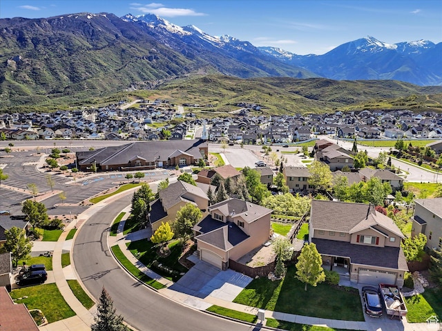 14939 S Winged Bluff Ln, Draper, UT 84020 - aerial view of residential area featuring a mountainous background