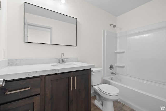 1614 N 160 E Unit 2, Orem, UT 84057 - full bath with bathing tub / shower combination, toilet, vanity, and wood finished floors