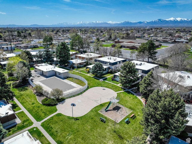 4338 S 1100 W Unit 36D, Taylorsville, UT 84123 - drone / aerial view with a residential view and a mountain view