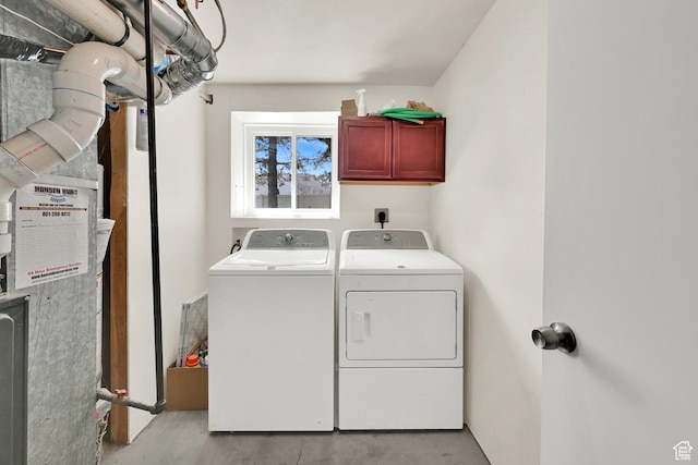 1705 W 4575 S, Roy, UT 84067 - clothes washing area with washer and clothes dryer and cabinet space