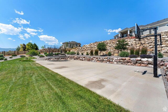 3131 E Lindsay Spring Rd, Heber City, UT 84032 - view of sport court with fence and a lawn