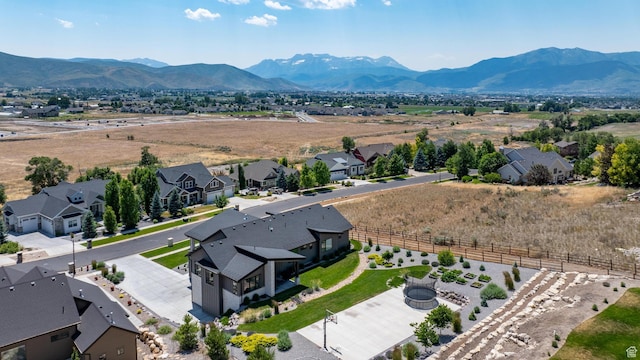 3131 E Lindsay Spring Rd, Heber City, UT 84032 - drone / aerial view featuring a residential view and a mountain view