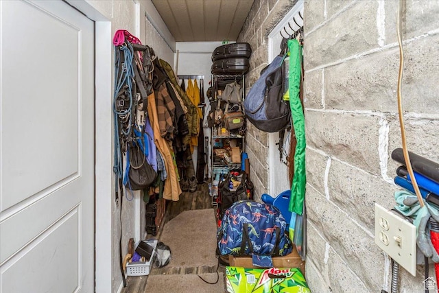 view of storage area