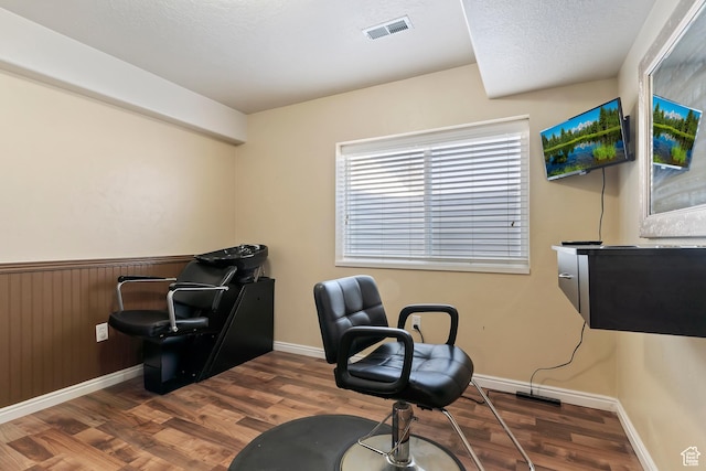 6761 S High Bluff Dr W, West Jordan, UT 84084 - office space with wood finished floors, baseboards, and visible vents