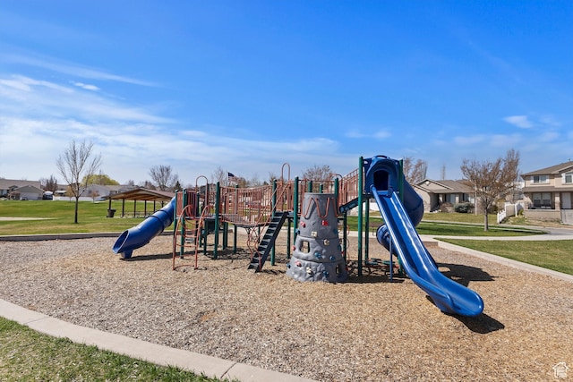 6761 S High Bluff Dr W, West Jordan, UT 84084 - community jungle gym with a residential view and a lawn