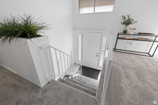 3481 S 3530 E, Salt Lake City, UT 84109 - foyer with a healthy amount of sunlight, stairs, and carpet floors