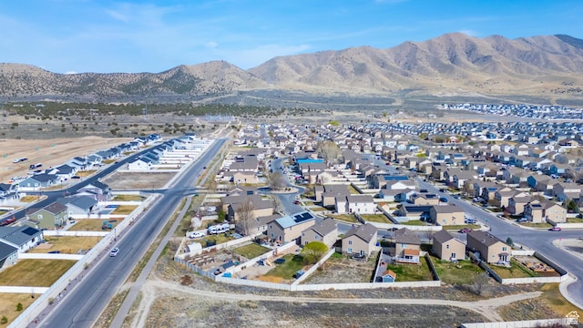 4687 E Jordan Way, Eagle Mountain, UT 84005 - drone / aerial view featuring a residential view and a mountain view