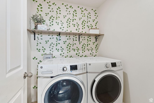 4687 E Jordan Way, Eagle Mountain, UT 84005 - clothes washing area with washer and dryer and laundry area