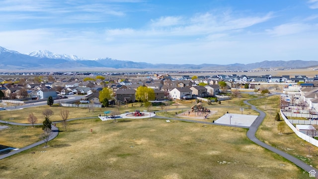 4687 E Jordan Way, Eagle Mountain, UT 84005 - bird's eye view with a mountain view and a residential view