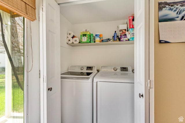 1021 E Riverbend Ln S, Ogden, UT 84404 - clothes washing area featuring washer and clothes dryer and laundry area