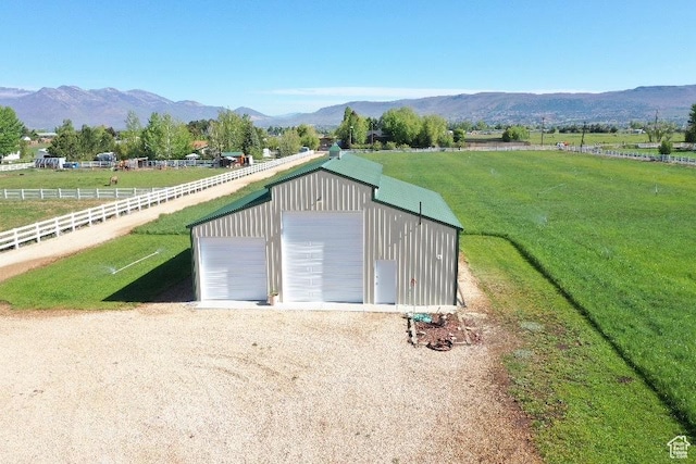 1454 E Little Sweden Rd, Daniel, UT 84032 - detached garage with a view of rural / pastoral area and a mountain view