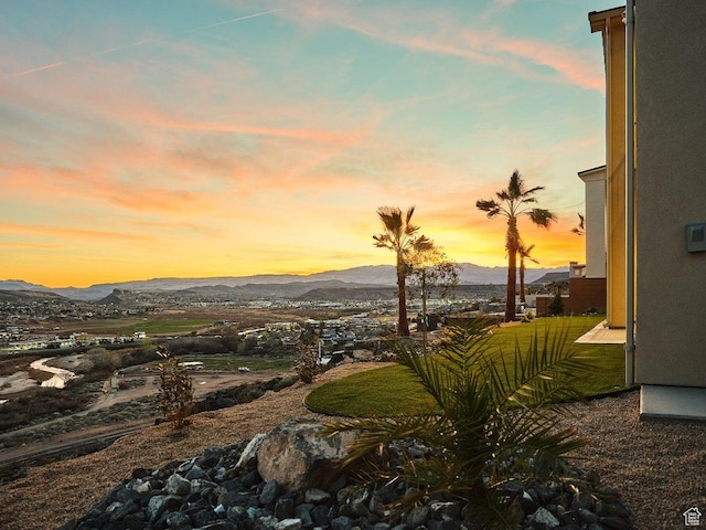 exterior space with a mountain view
