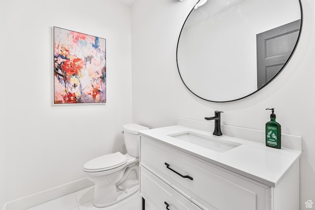 94 S 950 E, Hyde Park, UT 84318 - half bathroom with tile patterned floors, vanity, baseboards, and toilet