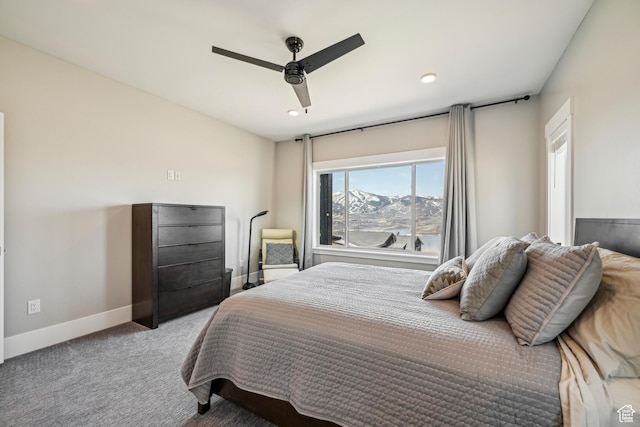 11285 N Shoreline Ct, Hideout, UT 84036 - carpeted bedroom with recessed lighting, baseboards, and ceiling fan