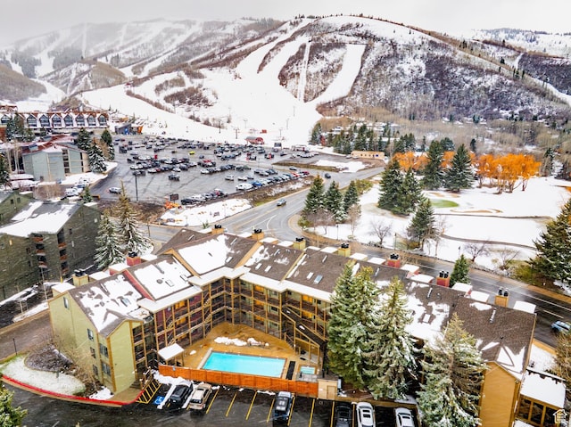 1530 Empire Ave Unit 302, Park City, UT 84060 - snowy aerial view with a mountain view