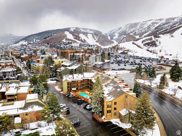 1530 Empire Ave Unit 302, Park City, UT 84060 - snowy aerial view with a mountain view