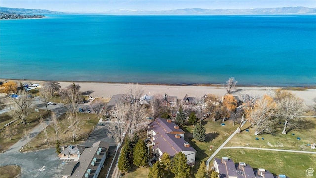 2176 S Bear Blvd, Garden City, UT 84028 - aerial view with a residential view and a water and mountain view