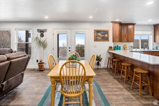 1510 S Mahogany Dr, Garden City, UT 84028 - dining area featuring french doors, baseboards, and recessed lighting