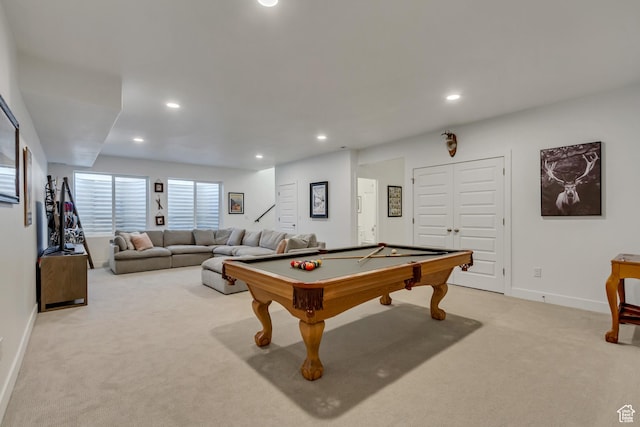 1919 S Sawmill Blvd E, Heber City, UT 84032 - game room featuring recessed lighting, carpet flooring, baseboards, and billiards