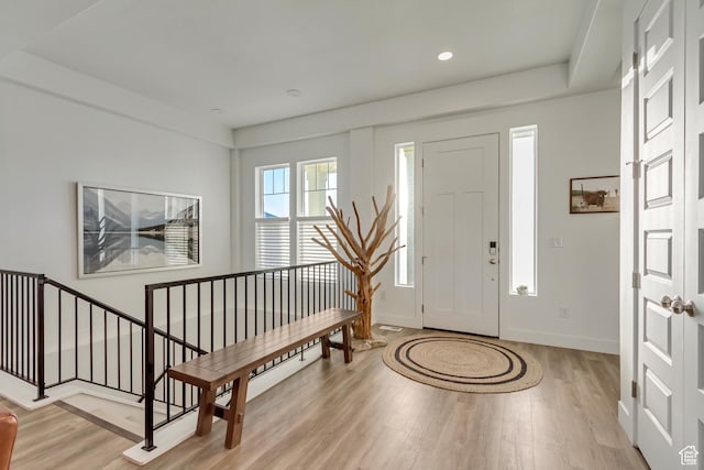 1919 S Sawmill Blvd E, Heber City, UT 84032 - foyer with light wood-style flooring, recessed lighting, and baseboards