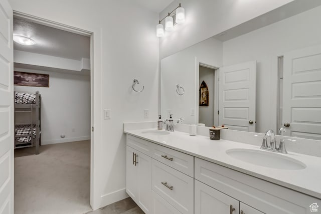 1919 S Sawmill Blvd E, Heber City, UT 84032 - full bathroom with a sink, baseboards, and double vanity