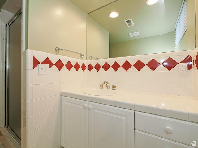2463 E Michigan Ave S, Salt Lake City, UT 84108 - full bathroom with a stall shower, vanity, and recessed lighting