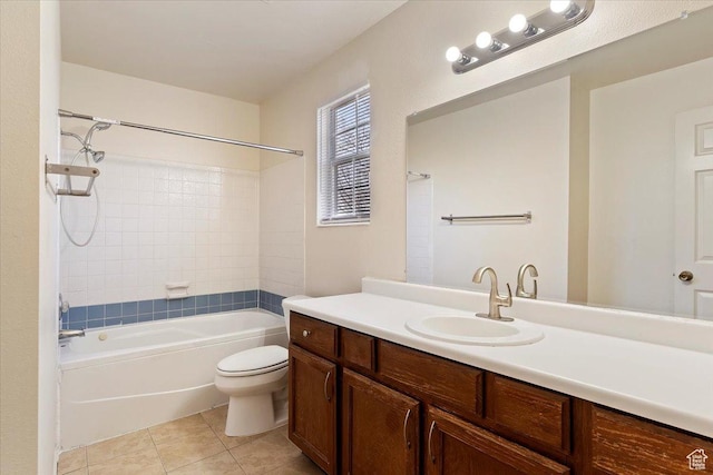 1202 E Mutton Hollow Rd, Kaysville, UT 84037 - full bath with toilet, tile patterned floors, vanity, and shower / washtub combination