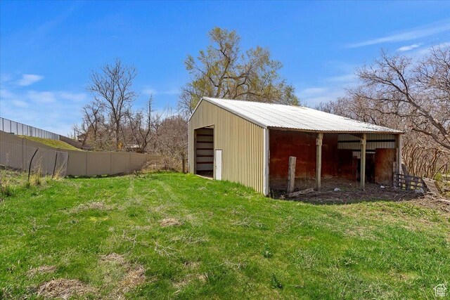 1202 E Mutton Hollow Rd, Kaysville, UT 84037 - view of pole building with a yard and fence