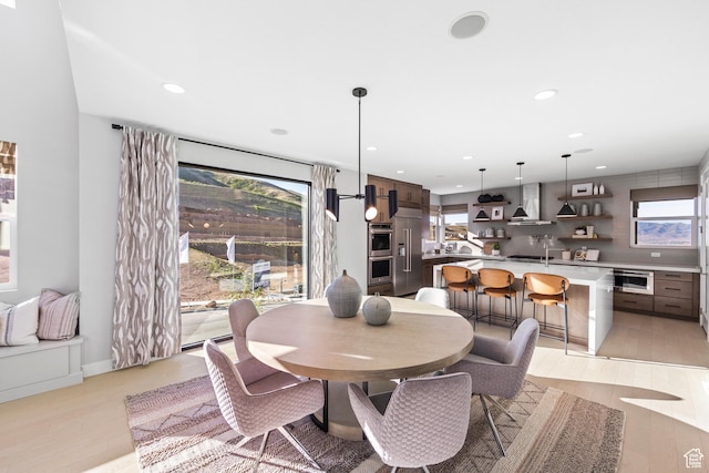 1026 W Chokecherry Dr Unit 135, Mapleton, UT 84664 - dining room with recessed lighting and light wood-style flooring
