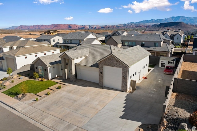 1624 W Chandler Dr, St George, UT 84770 - aerial view of residential area featuring mountains