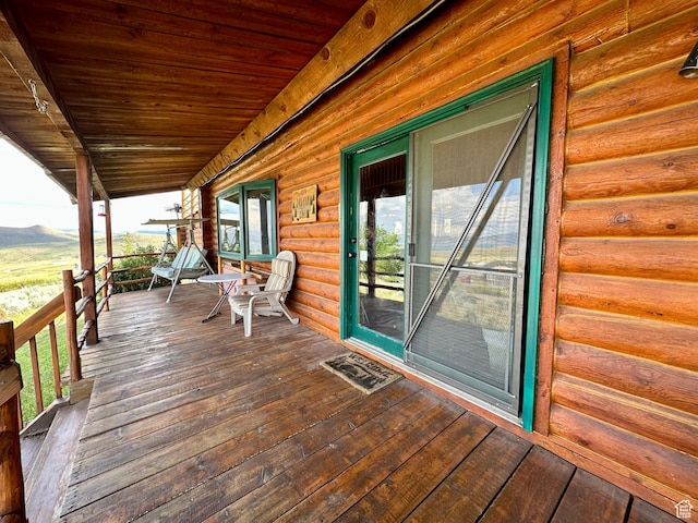 2947 S Chukar Dr, Garden City, UT 84028 - porch with a mountain view