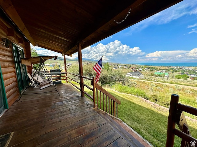 2947 S Chukar Dr, Garden City, UT 84028 - deck with a lawn