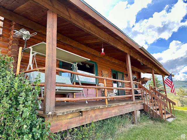 2947 S Chukar Dr, Garden City, UT 84028 - view of wooden deck